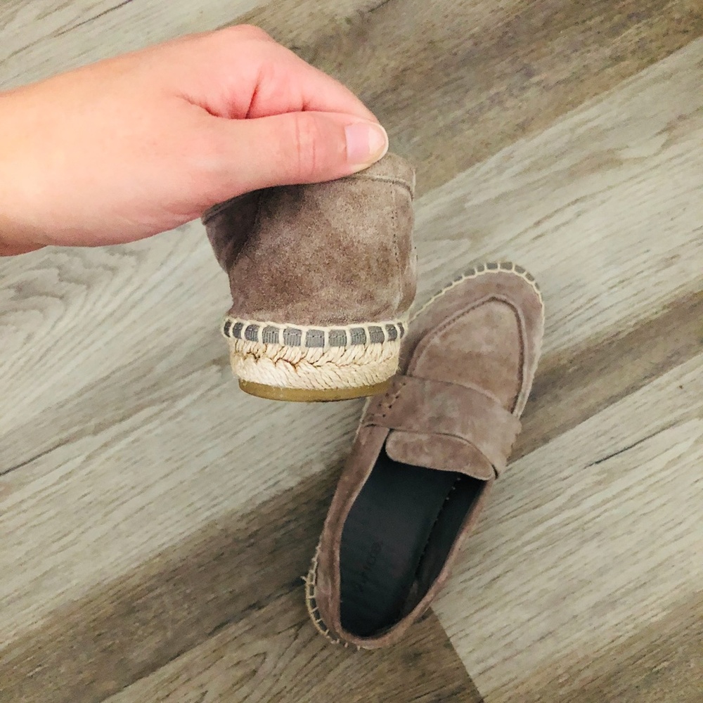 Vince Taupe Daria Suede Espadrille Loafer 7 - Picture 6 of 6